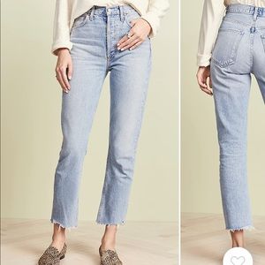 Agolde Riley high rise straight leg jeans